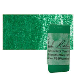 Richeson Soft Handrolled Pastel - Green G30, pastel and swatch