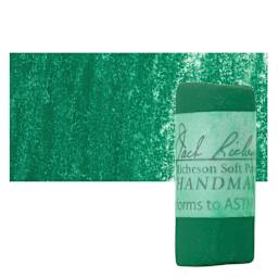 Richeson Soft Handrolled Pastel - Green G31, pastel and swatch