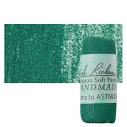 Richeson Soft Handrolled Pastel - Green G33, pastel and swatch