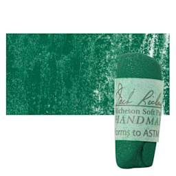 Richeson Soft Handrolled Pastel - Green G34, pastel and swatch