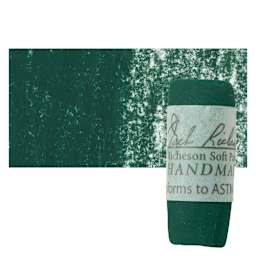 Richeson Soft Handrolled Pastel - Green G35, pastel and swatch