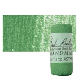Richeson Soft Handrolled Pastel - Green G38, pastel and swatch