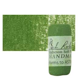 Richeson Soft Handrolled Pastel - Green G44, pastel and swatch