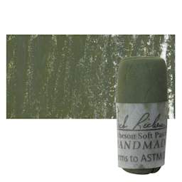 Richeson Soft Handrolled Pastel - Earth Green EG5, pastel and swatch