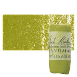 Richeson Soft Handrolled Pastel - Earth Green EG21, pastel and swatch
