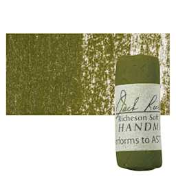 Richeson Soft Handrolled Pastel - Earth Green EG24, pastel and swatch