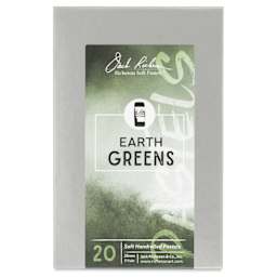 Richeson Soft Handrolled Pastels - Earth Greens, Set of 20 - front of packaging