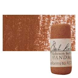 Richeson Soft Handrolled Pastel - Earth Brown EB12, pastel and swatch