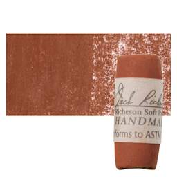 Richeson Soft Handrolled Pastel - Earth Brown EB14, pastel and swatch