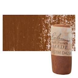 Richeson Soft Handrolled Pastel - Earth Brown EB15, pastel and swatch