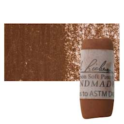 Richeson Soft Handrolled Pastel - Earth Brown EB17, pastel and swatch
