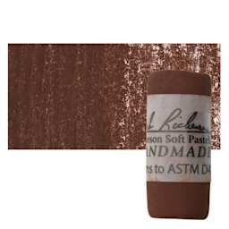Richeson Soft Handrolled Pastel - Earth Brown EB18, pastel and swatch