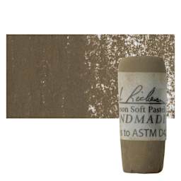Richeson Soft Handrolled Pastel - Earth Brown EB23, pastel and swatch
