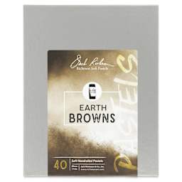 Richeson Soft Handrolled Pastels - Earth Browns, Set of 40 - front of packaging