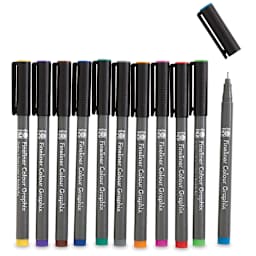 
Marabu Fineliner Graphix Pens, Set of 12-Doodle Supreme  Inside of Package