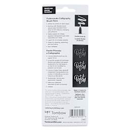 Tombow Fudenosuke Brush Pens - Pkg of 2, White back of package