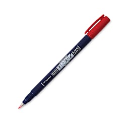 Tombow Fudenosuke Brush Pen - Red, Hard Tip