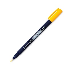 Tombow Fudenosuke Brush Pen - Yellow, Hard Tip