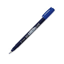 Tombow Fudenosuke Brush Pen - Blue, Hard Tip