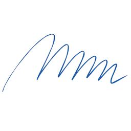 Tombow Fudenosuke Brush Pen - Blue, Hard Tip swatch