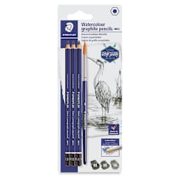 Staedtler Mars Lumograph Aquarell Pencil Set - Front of blister package showing pencils