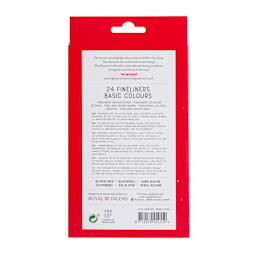 Fineliner Pen Set 24-Pen Basic Colors Set