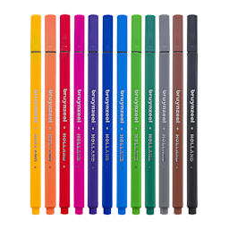 Fineliner Pen Set 12-Pen Basic Colors Set