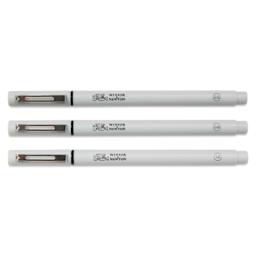 Winsor & Newton Fineliner - Black, Extra Fine, Set of 3, caps on