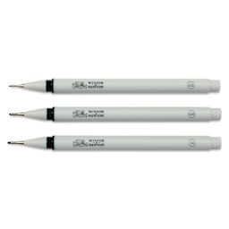 Winsor & Newton Fineliner - Black, Extra Fine, Set of 3, caps off