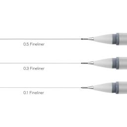 Winsor & Newton Fineliner - Cool Grey, Set of 3