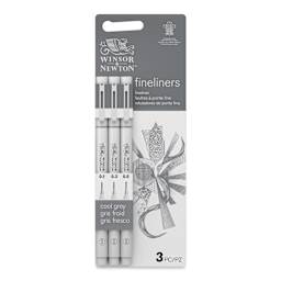 Winsor & Newton Fineliner - Cool Grey, Set of 3, front of the packaging