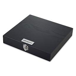 Kingart Sketching Set - Angled view of closed wooden case