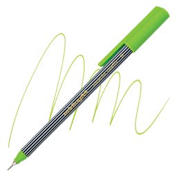 Edding 55 Fineliner Pen - Light Green, 0.3mm pen and swatch