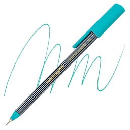 Edding 55 Fineliner Pen - Turquoise, 0.3mm pen and swatch