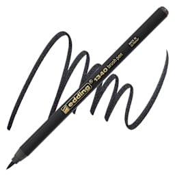 Edding Brush Pen - Black pen and swatch