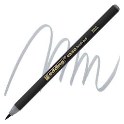 Edding Brush Pen - Silver Grey pen and swatch