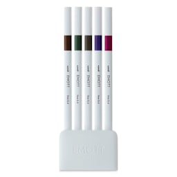 Uni Emott Fineliners - Set of 5, Vintage Colors (out of package)
