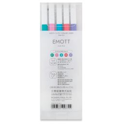 Uni Emott Fineliners - Set of 5, Candy Pop Colors (back of package)