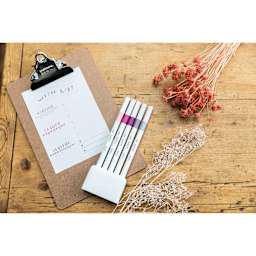 Uni Emott Fineliner - Set of 5, Floral Colors (set with clipboard and flowers)