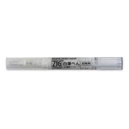 Zig Cartoonist Ultra Fine White Brush Pen - Capped pen shown horizontally