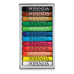 Talens Panda Oil Pastels - Assorted Colors, Set of 12, pastels shown inside packaging