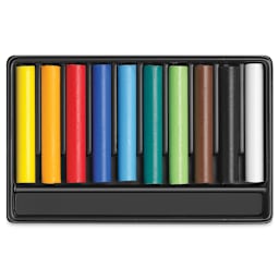 Caran d'Ache Swisscolor Water-Soluble Wax Pastels - Set of 10 (set contents)