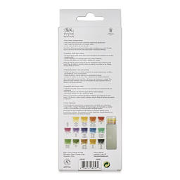 Winsor & Newton Oil Pastels - Set of 15, Back Of Package