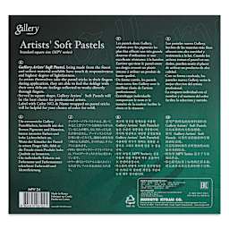 Mungyo Gallery Artists' Soft Pastels - Set of 24 (back of packaging)