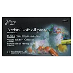 Mungyo Gallery Artists' Soft Oil Pastels - Set of 12 (front of packaging)