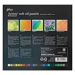 Mungyo Gallery Artists' Soft Oil Pastels - Set of 24 (back of packaging)