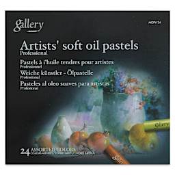 Mungyo Gallery Artists' Soft Oil Pastels - Set of 24 (front of packaging)