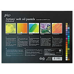 Mungyo Gallery Artists' Soft Oil Pastels - Set of 36 (back of packaging)