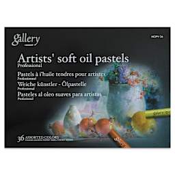 Mungyo Gallery Artists' Soft Oil Pastels - Set of 36 (front of packaging)