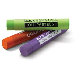 Blick Essentials Oil Pastels (orange, light green, and purple pastel sticks)